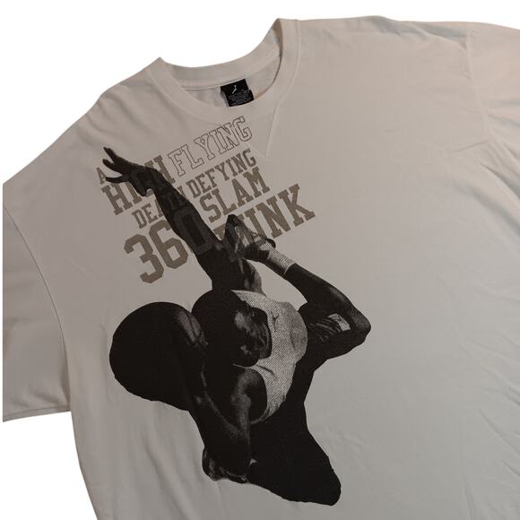 Nike Air Jordan Vintage Flight Tee Mens XXL Vtg White 360 Slam Dunk Basketball - Picture 10 of 10